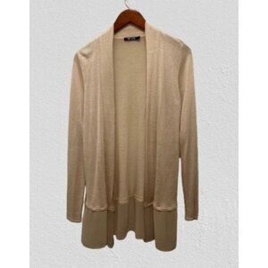 NIC+ZOE Silk Blend Cardigan Open Front Long Sleeve Size Small